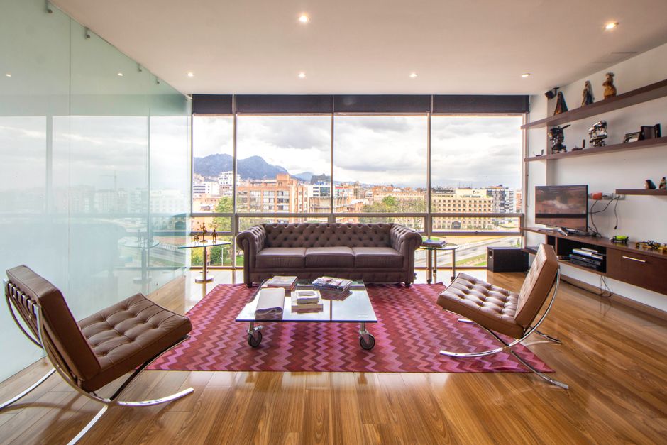 Bright city apartment living room