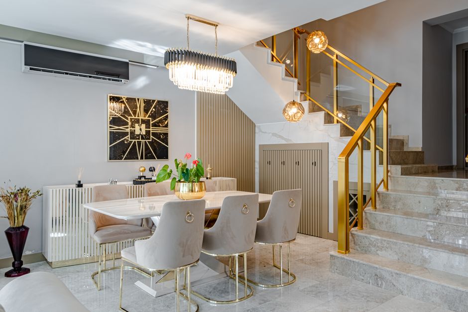 Elegant dining room in a family home