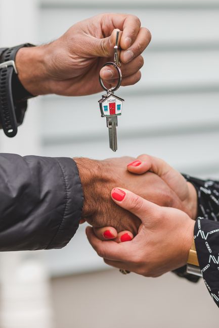 House keys being handed over